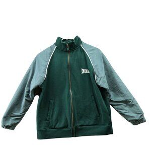 Zara x‎ Everlast Kids Youth Size 11-12 Fleece Track Jacket Green Zip Sweatshirt